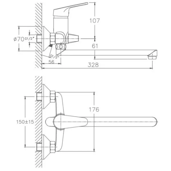 Смеситель для ванны Haiba HB2216