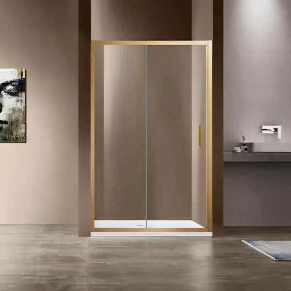 Душевая дверь Vincea Garda VDS-1G150CLG 150 см, профиль золотой матовый, стекло прозрачное
