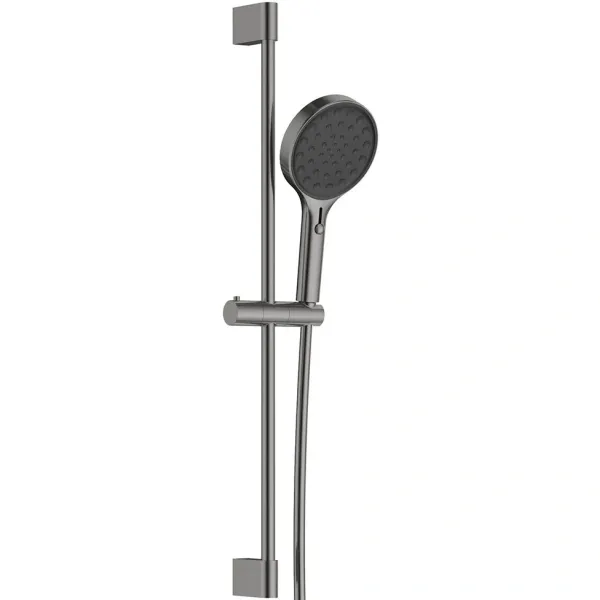 Душевой комплект Aquame AQM8403GM 300 мм, с термостатом, оружейная сталь