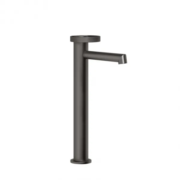 Смеситель для раковины-чаши Gessi Anello с коротким изливом, без донного клапана 63304#707, черный металл брашированный PVD