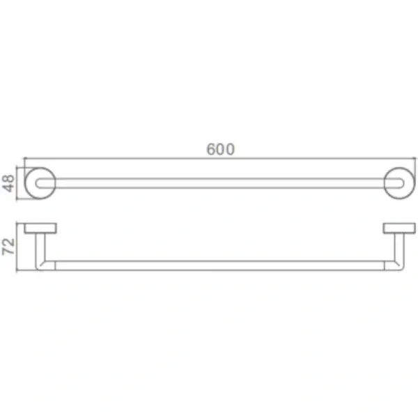 Полотенцедержатель Raglo R320.01 60 см, хром