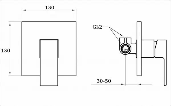 Смеситель для душа Ganzer 5103-E, золото