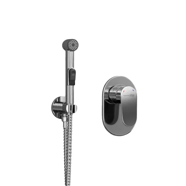 Гигиенический душ скрытого монтажа WasserKRAFT Donau A11057 120 см, хром