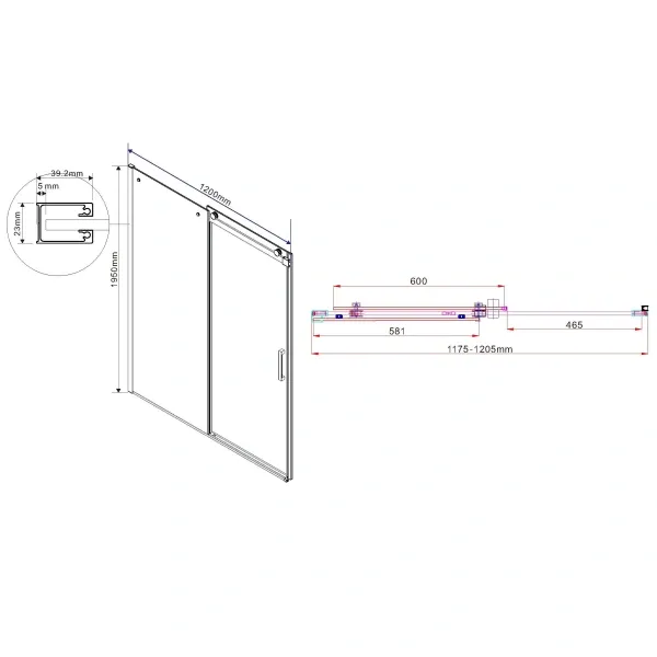 Душевая дверь Vincea Como VPS-1C120CGB тонированное 120 см