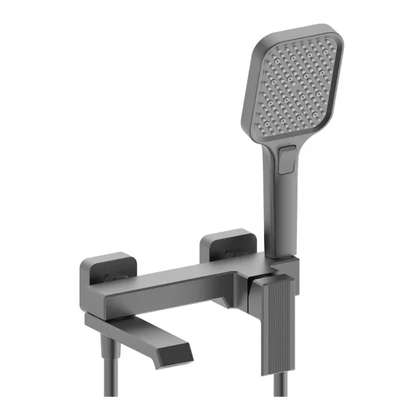 Смеситель для ванны Vieir 443531-G, с коротким изливом, оружейная сталь