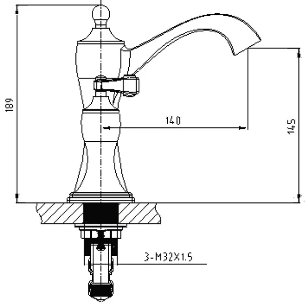 Смеситель для раковины Timo Unari 7511/04F