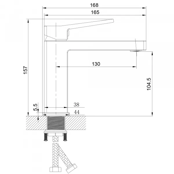 Смеситель для раковины Haiba HB10732-7, черный матовый