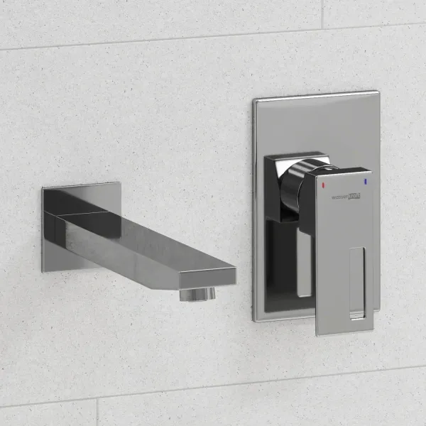 Смеситель для раковины скрытого монтажа WasserKRAFT Alme A15513, хром