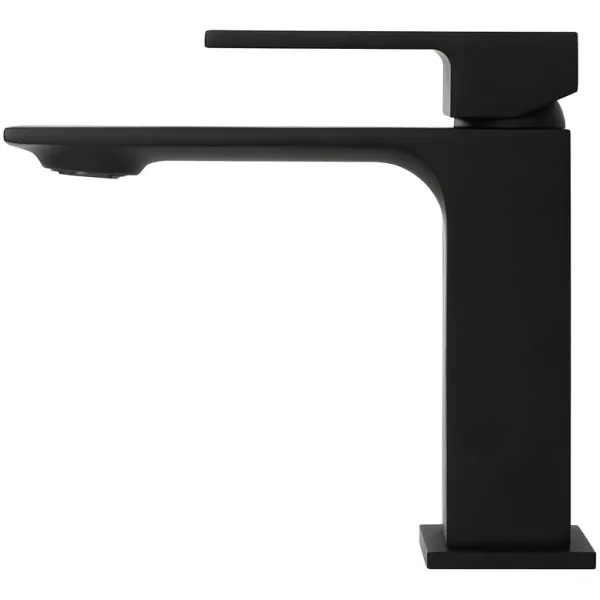 Смеситель для раковины BelBagno Luce LUC-LVM-NERO с донным клапаном, черный матовый
