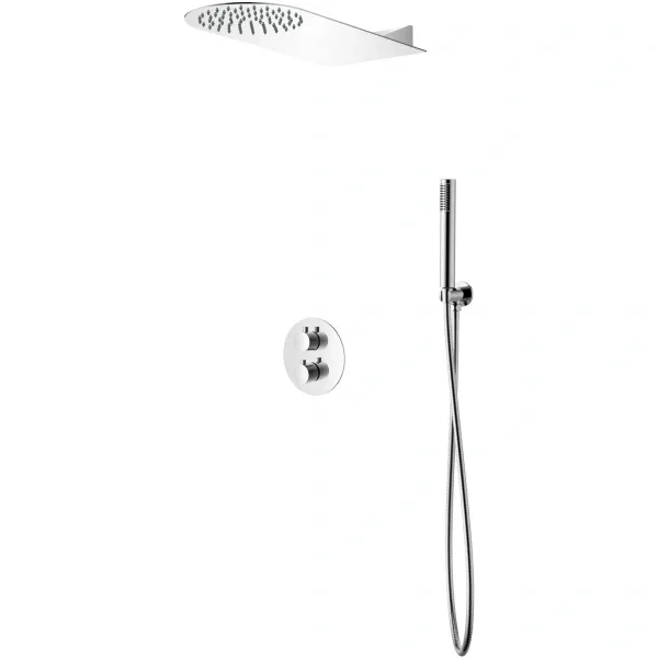 Душевой комплект Santiline SL-9015 220 мм, с термостатом, хром