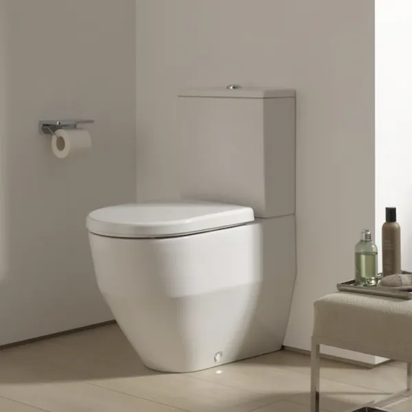 Унитаз-моноблок напольный Laufen Pro 8.2596.2.000.000.1 + 8.2995.3.000.973.1, безободковый, белый