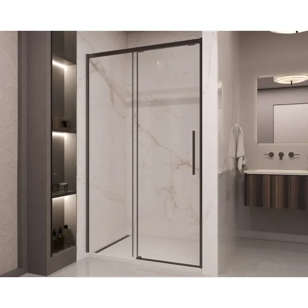 Душевая дверь Vincea Stella VDS-1ST110CLB 110 см, профиль черный матовый, стекло прозрачное