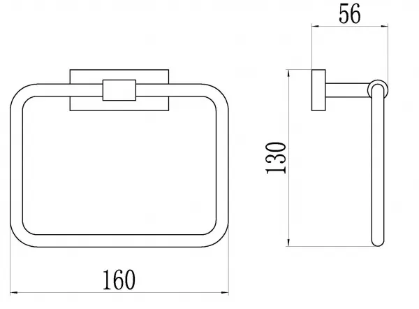 Кольцо для полотенец Ganzer 88040, хром