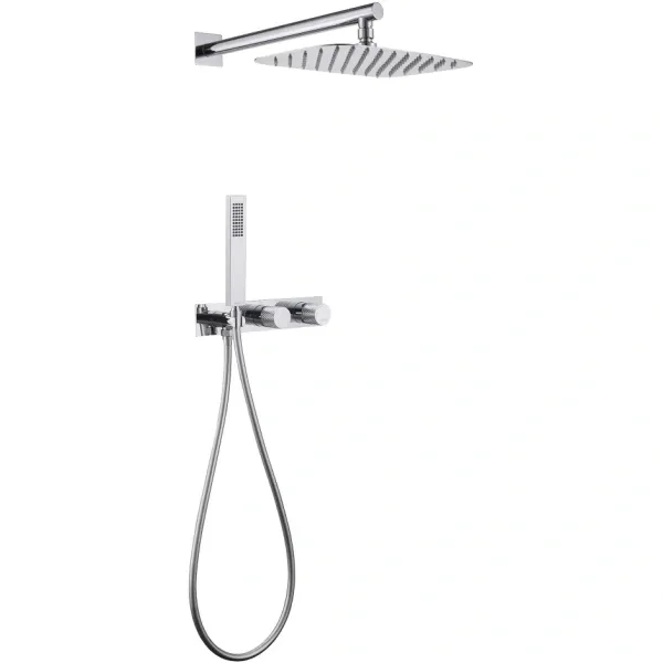 Душевой комплект Abber Rund AF8718 300x200 мм, CoolStart, со смесителем, хром