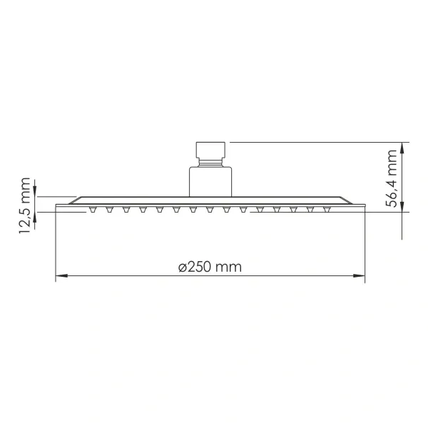 Верхний душ WasserKRAFT Asphe A329 250 мм