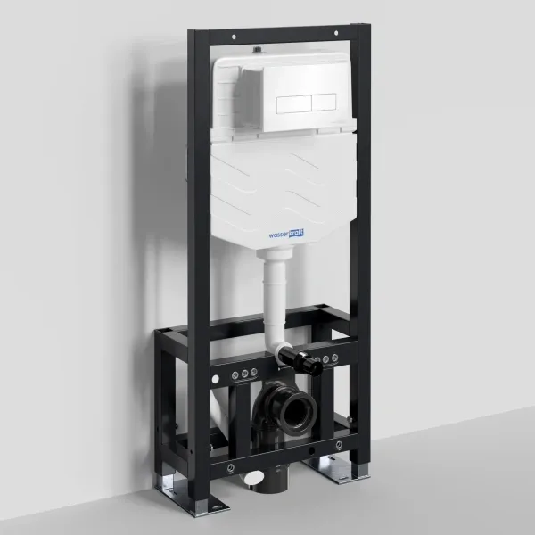 Инсталляция для унитаза WasserKRAFT Dill 61 61TLT.010.ME.WH03 с кнопкой смыва, белый