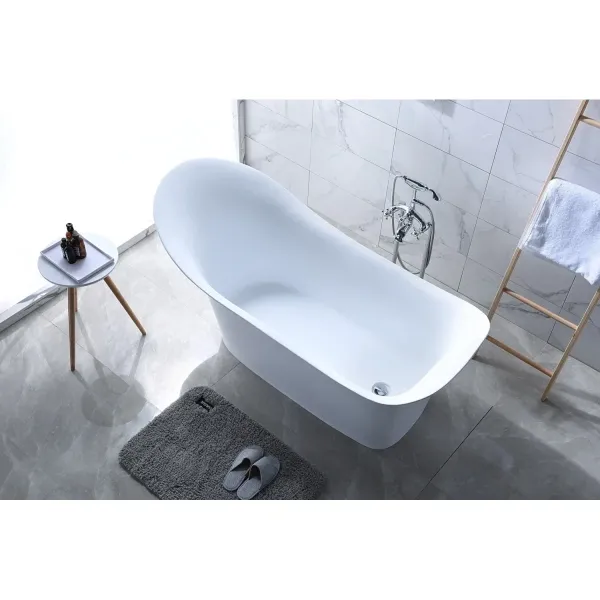 Ванна из литьевого мрамора Timo Juta Solid Surface JUTA1815 181,5x82,5 см, отдельностоящая, белый матовый