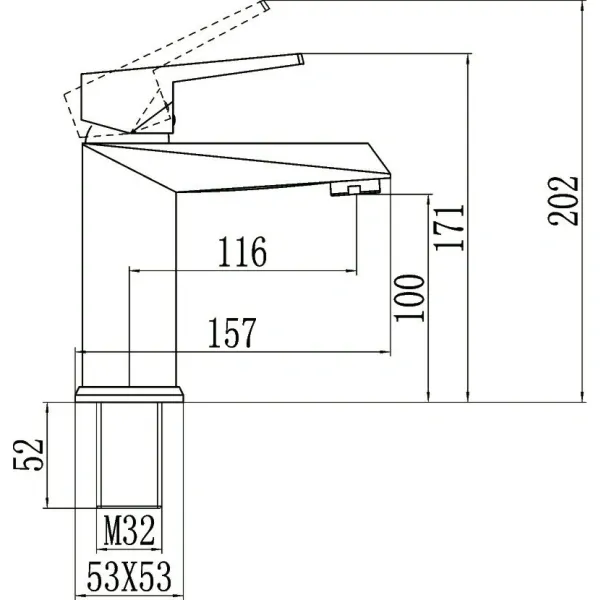 Смеситель для раковины Savol 55H S-005511H
