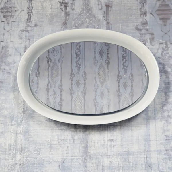 Зеркало в керамической раме Laufen New Classic 4.0607.0.085.000.1 LED 50x70 см, с подсветкой, белый глянцевый