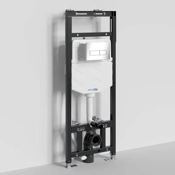 Инсталляция для унитаза WasserKRAFT Alme 15 15TLT.010.ME.CH03 с кнопкой смыва, хром