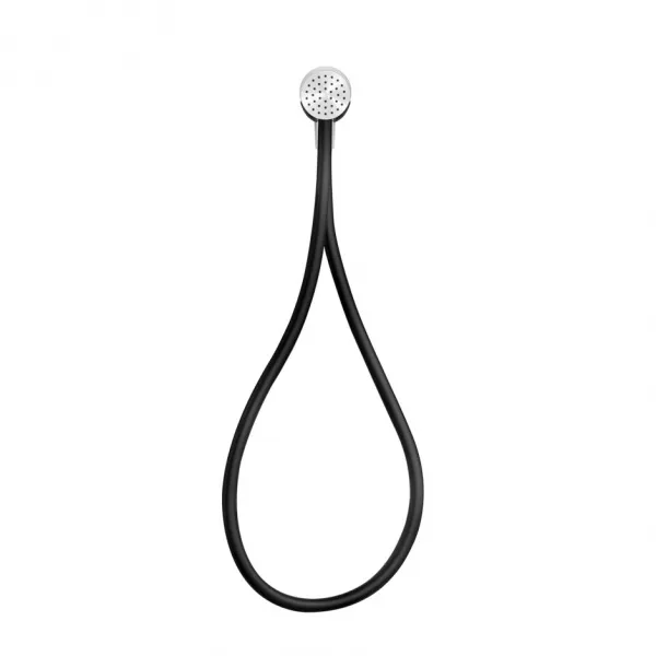 Ручной душ Gessi Hi-Fi Compact магнитный, с выводом воды, держателем и шлангом 1,50 м Darkflex 63199#031, хром