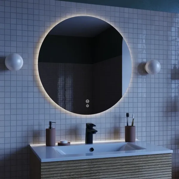Зеркало Iddis Bild BIL80T0i98 80x80 см, с LED-подсветкой, сенсорным выключателем, диммером, антизапотеванием