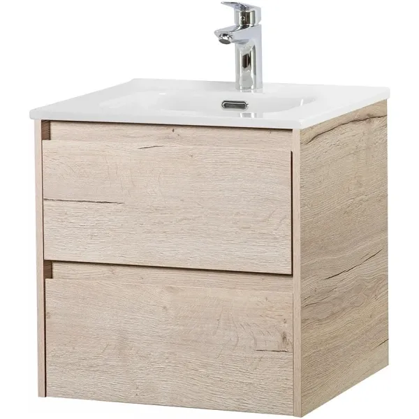 Тумба под раковину BelBagno Kraft KRAFT-500-2C-SO-RGB 50 см, подвесная, дуб Галифакс белый (Rovere Galifax Bianco)