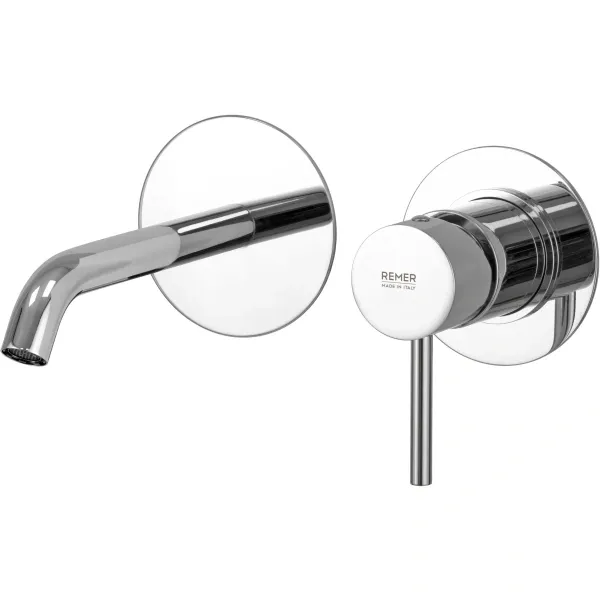 Смеситель для раковины скрытого монтажа Remer X Style X15C, без донного клапана, хром