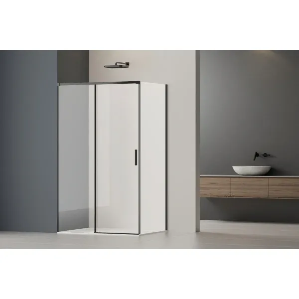 Душевой уголок Vincea Soft 2 VSR-3SO28013CLB 130x80 см, профиль черный матовый, стекло прозрачное