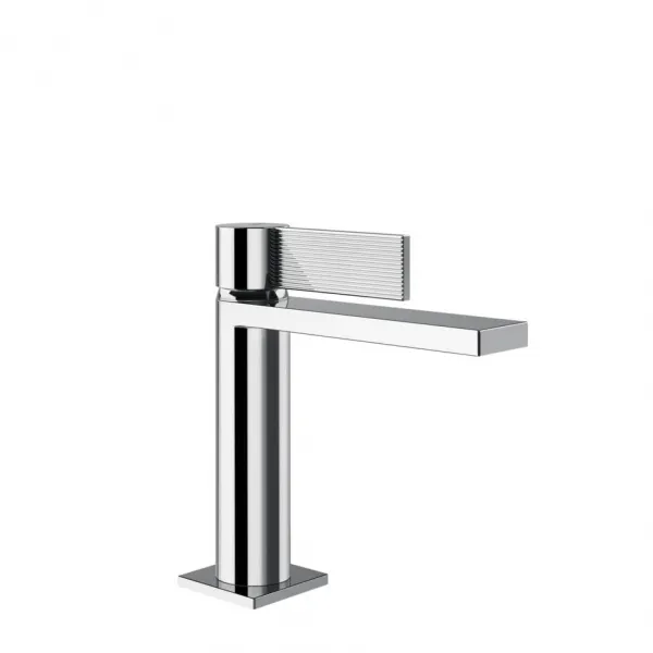 Смеситель для раковины Gessi Inverso Rigato низкий, без донного клапана 73502#031, хром