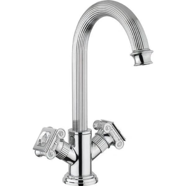Смеситель для раковины Cezares Olimp OLIMP-LS2-01-Sw, с донным клапаном, ручки Swarovski