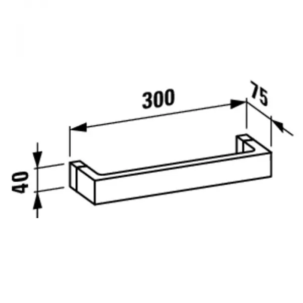 Полотенцедержатель Laufen Kartell 3.8133.0.091.000.1 30 см, подвесной, черный