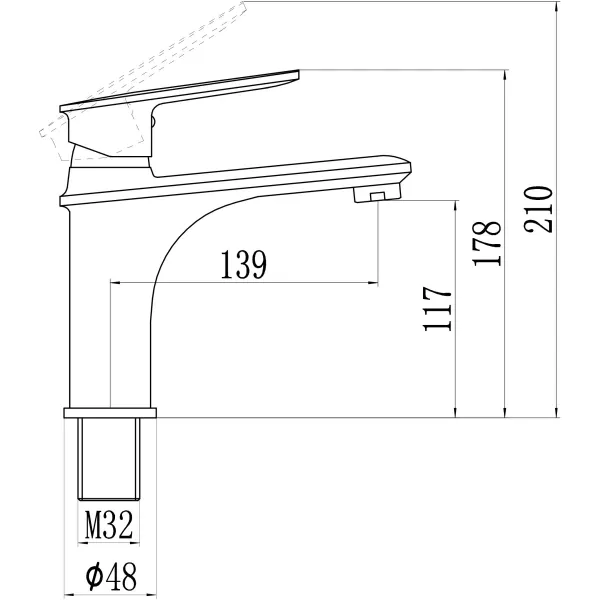 Смеситель для раковины Savol S-600601AW