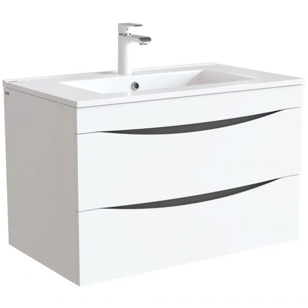 Тумба с раковиной Iddis Cloud CLO80W0i95K 80 см, белый