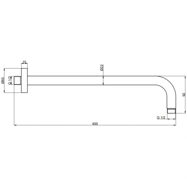 Душевой комплект Aquame AQM8404GM 300 мм, со смесителем, оружейная сталь