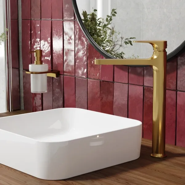 Смеситель для раковины-чаши WasserKRAFT Havel 3603H, золотой матовый