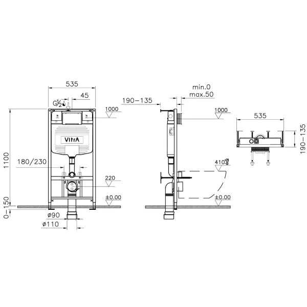 Инсталляция для унитаза Vitra Uno 730-5800-01EXP