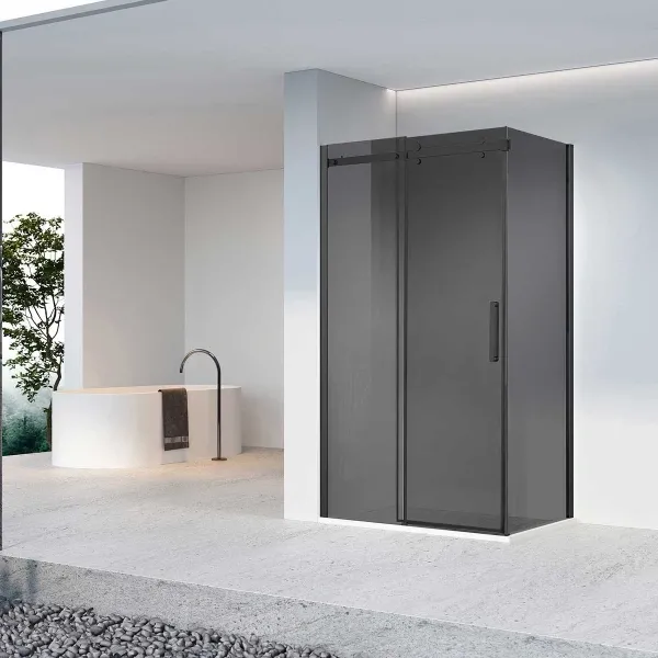 Душевой уголок Vincea Como-N VSR-4CN1012CGB 120x100 см, профиль черный матовый, стекло тонированное