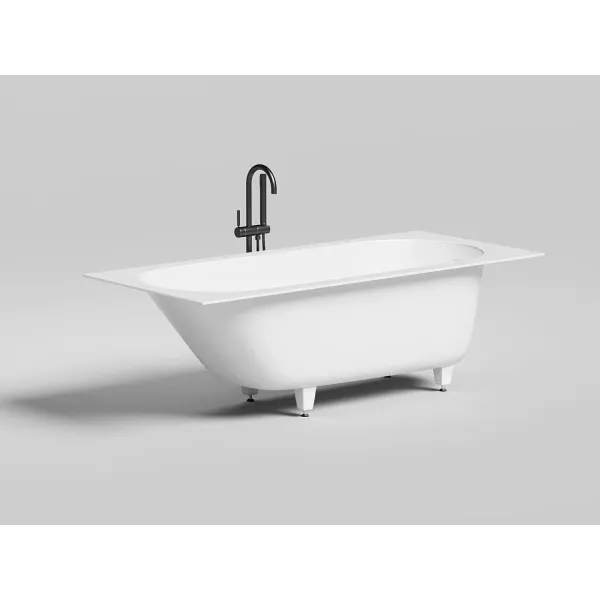 Ванна из искусственного камня Salini S-Stone Ornella Kit 102422M 180x80 см, белый матовый