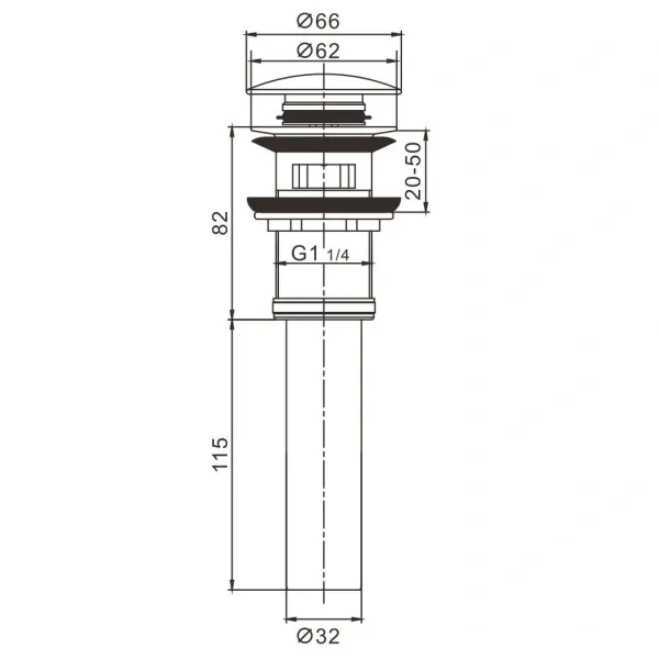 Донный клапан Rose RS12H