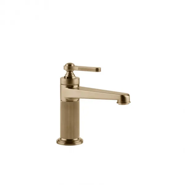 Смеситель для раковины Gessi Venti20 однорычажный, с донным клапаном 65001#726, теплая бронза брашированная PVD