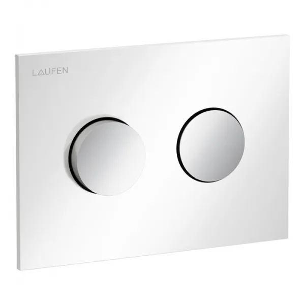 Клавиша смыва Laufen INEO GROOVE 9.0011.7.193.000.1, панель: белый глянцевый, клавиши: хром глянцевый, хром