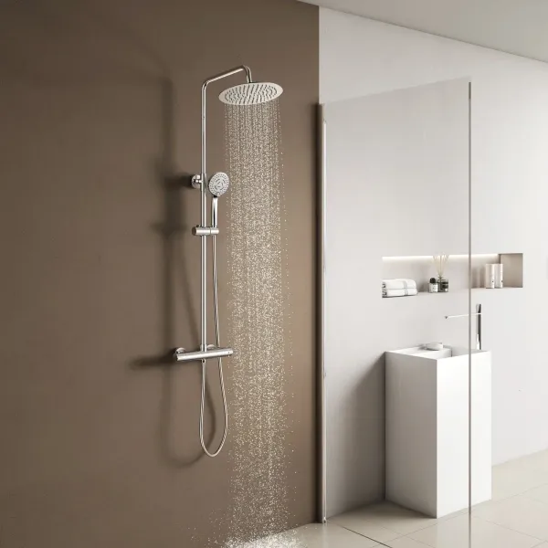 Душевая система Santiline SL-9007 250 мм, с термостатом, хром