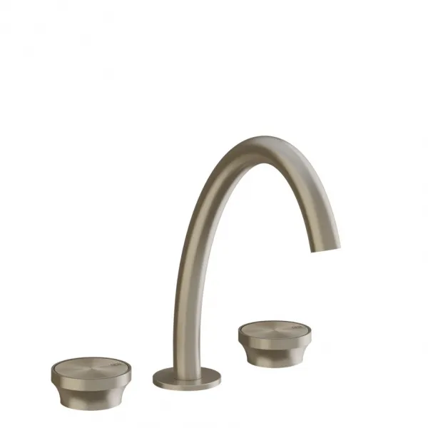 Смеситель для раковины скрытого монтажа Gessi Origini средний, на 3 отверстия, без донного клапана 66014#149, никель брашированный Finox