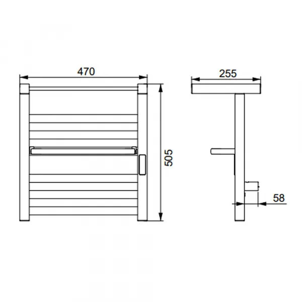 Полотенцесушитель электрический Frap FR2036-8 47x50,5 см, белый